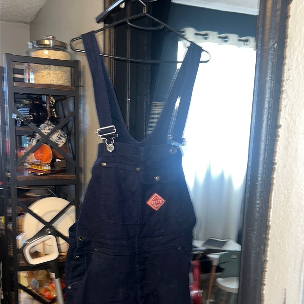 Brixton Dark Blue Work Overalls with Logo